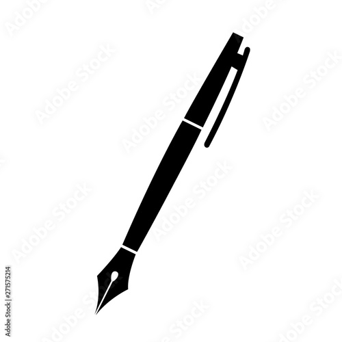 pen icon Ink fountain pen icon vector calligraphy supplies for fountain pen