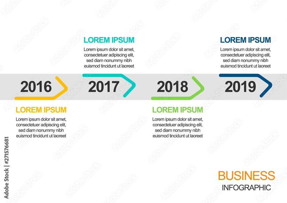 Business Infographic template. Design with numbers 4 options or steps.