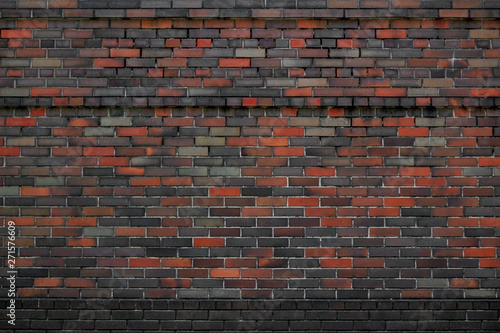 Photo of old brick wall for background material