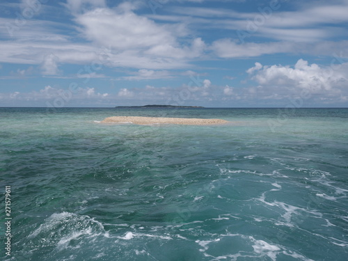 Okinawa,Japan-May 31, 2019: Barasu island, formed with pieces of coral: a very very small desolate island located north of Iriomote island. © Khun Ta