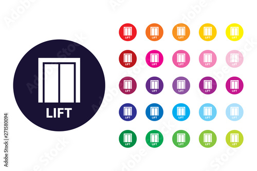 Lift sign icon. Lift color symbol.