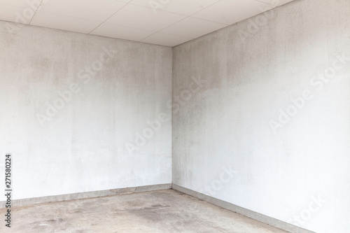 Empty concrete room in the basement