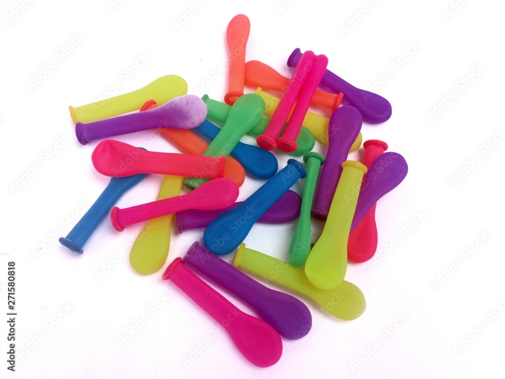 colorful paper clips isolated on white background