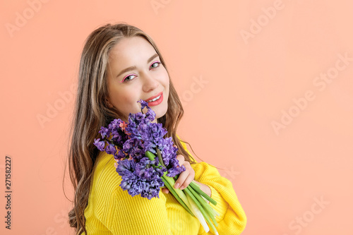 Beautiful young woman with ...