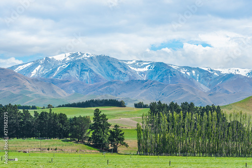View of the mountain landscape, Queenstown, New Zealand.