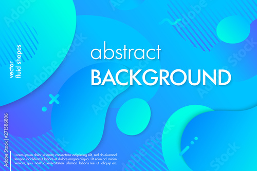 Trendy abstract background with flowing liquid shapes and geometric elements.Gradient fluid shapes.Abstract template perfect for prints,flyers,banners,presentations,covers,landing pages and more.