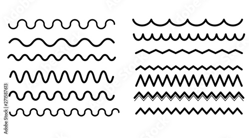 Decorative wave divider vector collection