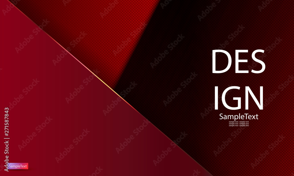 Obraz premium Red geometric textural abstract background with two frames