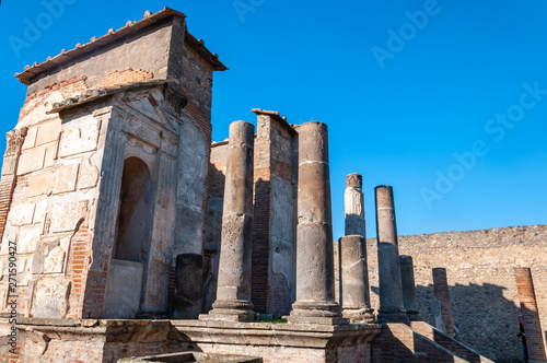 Pompeii, the best preserved archaeological site in the world, Italy. Temple of Iside. photo