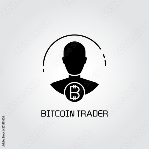 bitcoin trader concept icon