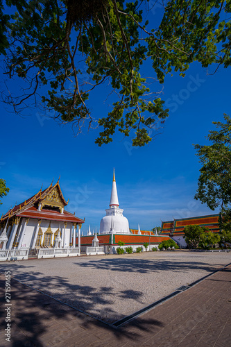 Great ancient Pagoda in Wat Mahathat temple  Nakhon Si Thammarat  Southern of Thailand