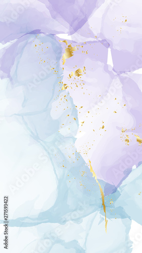 Pastel green blue gold old texture alcohol ink design. Trendy watercolor Chic Background made in Vector for wallpaper, canvas, wedding,,