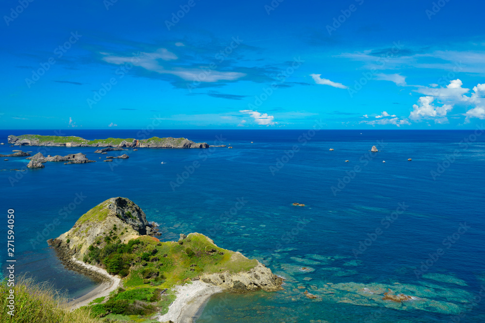 Fototapeta premium 中山峠から見る饅頭岬と南島