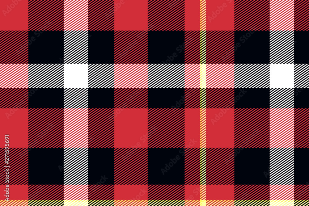 Checkered pattern in Scottish style. Tartan. A classic Christmas geometric pattern. Woolen red fabric Checkered pattern in Scottish style. Tartan. A classic Christmas geometric pattern. Woolen red fabric