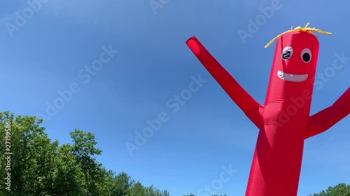 Flailing red inflatable tube man
