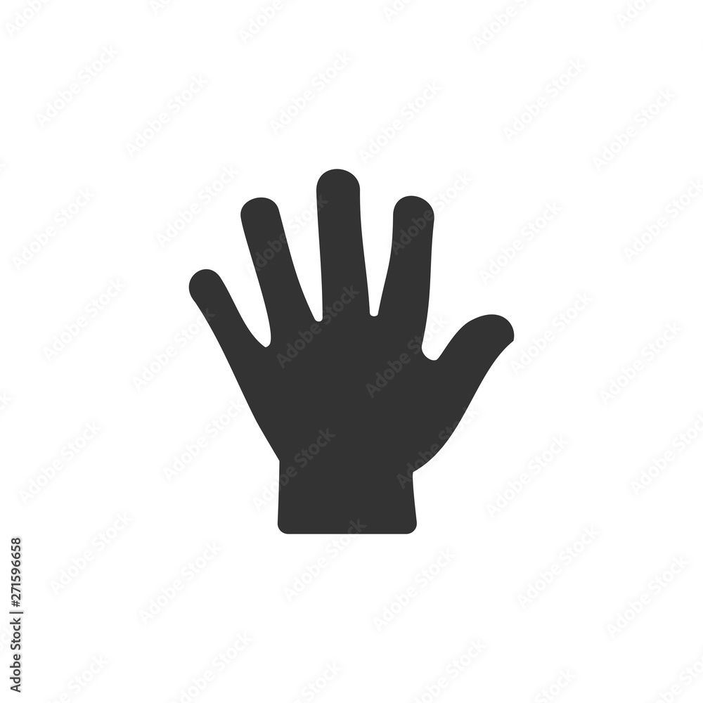Body senses tact. Hand icon on a white background Body senses tact. Hand icon on a white background