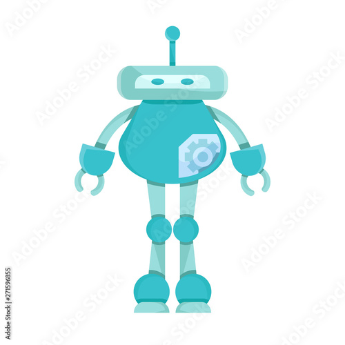 cute robot cartoon character icon, avatar