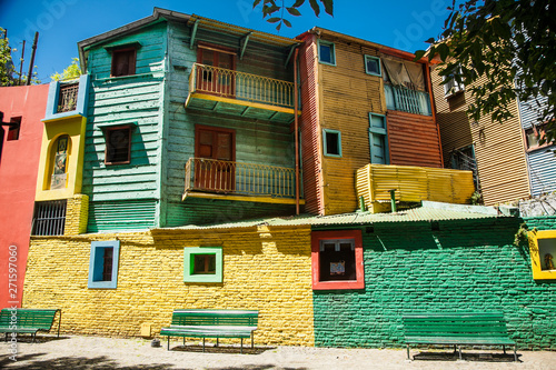 Colorful houses at Caminito street in La Boca, Buenos Aires. Argentina.