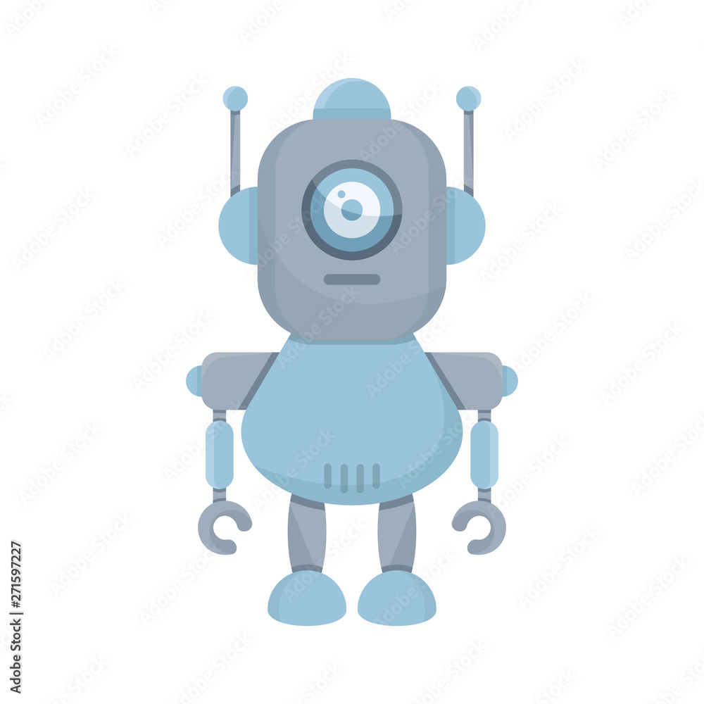cute robot cartoon character icon, avatar