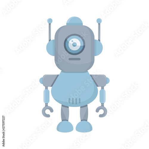 cute robot cartoon character icon, avatar