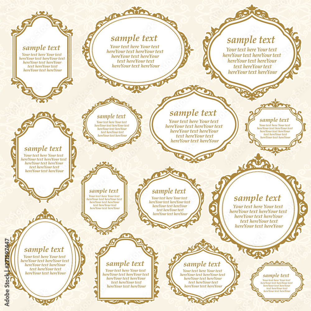 ゴージャスなアンティークフレーム ロココ調 Stock Vektorgrafik Adobe Stock