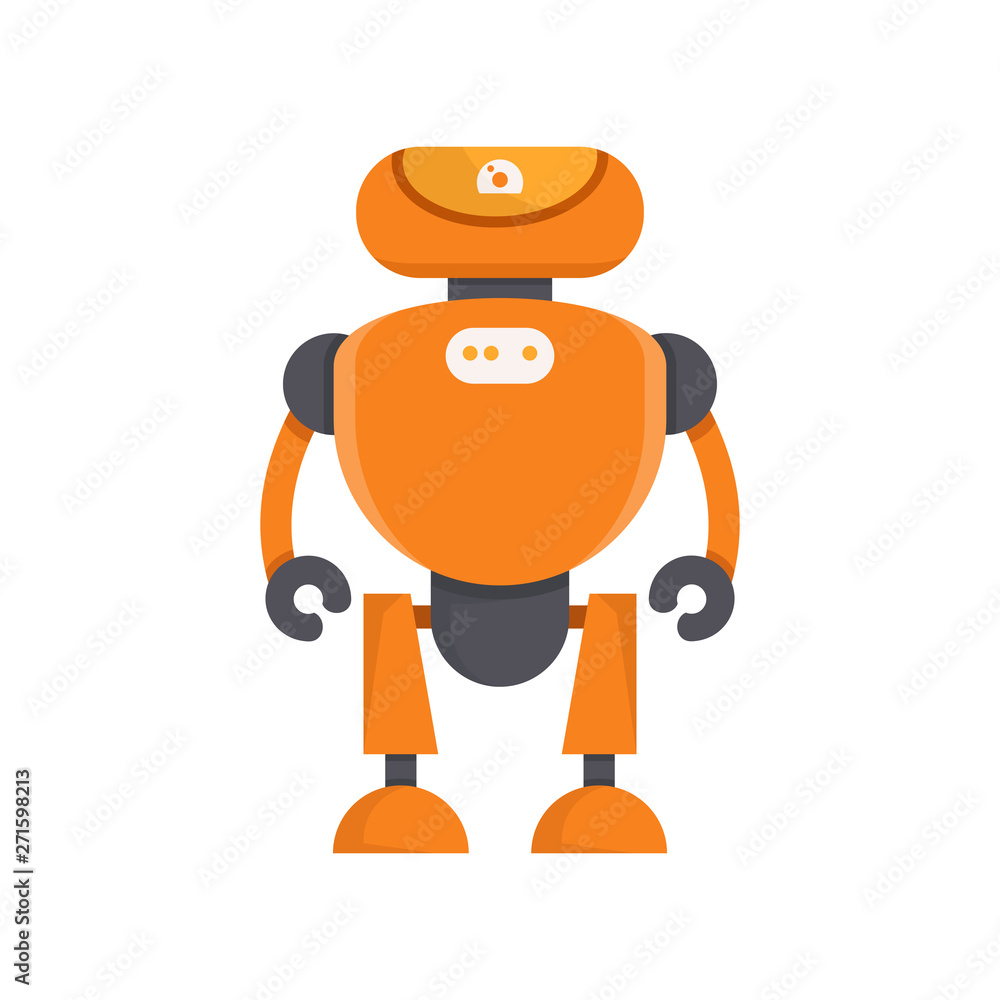 cute robot cartoon character icon, avatar