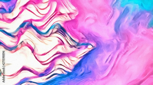 Abstract marble wave flow art. Fluid painting effect with wet elements. Liquid paint splashes texture background. Pastel colors design. Acrylic and watercolor artwork.