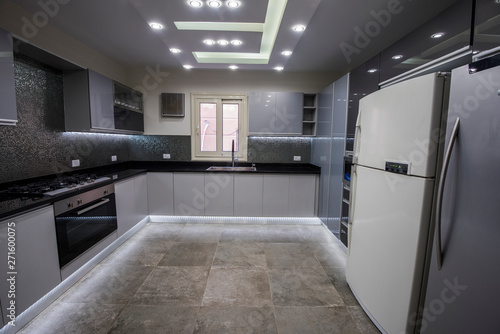 Modern kitchen in a luxury apartment