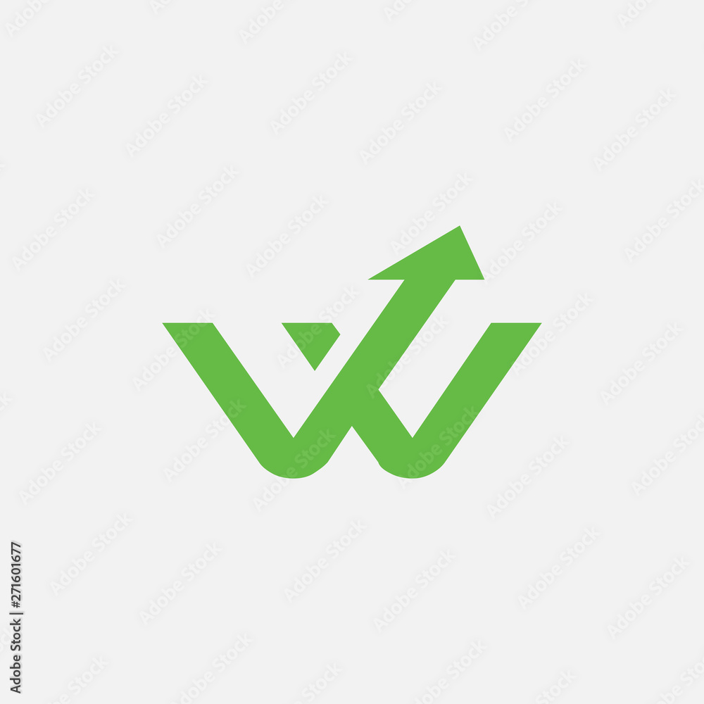 LETTER W UP GROWTH BUSINESS LOGO VECTOR ICON TEMPLATE LETTER W UP GROWTH BUSINESS LOGO VECTOR ICON TEMPLATE