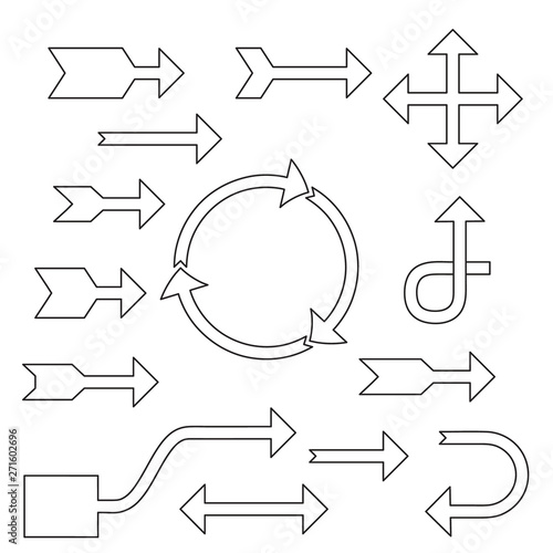 Arrow sign set. Isolated on...