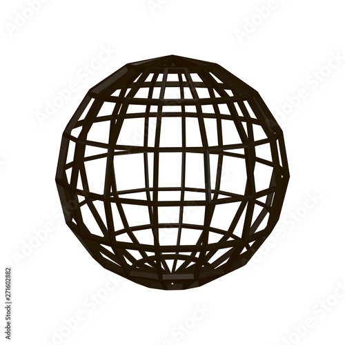 Abstract sphere wireframe. ...