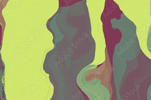 Simple shapes with trendy colors. Art illustration with blend shapes