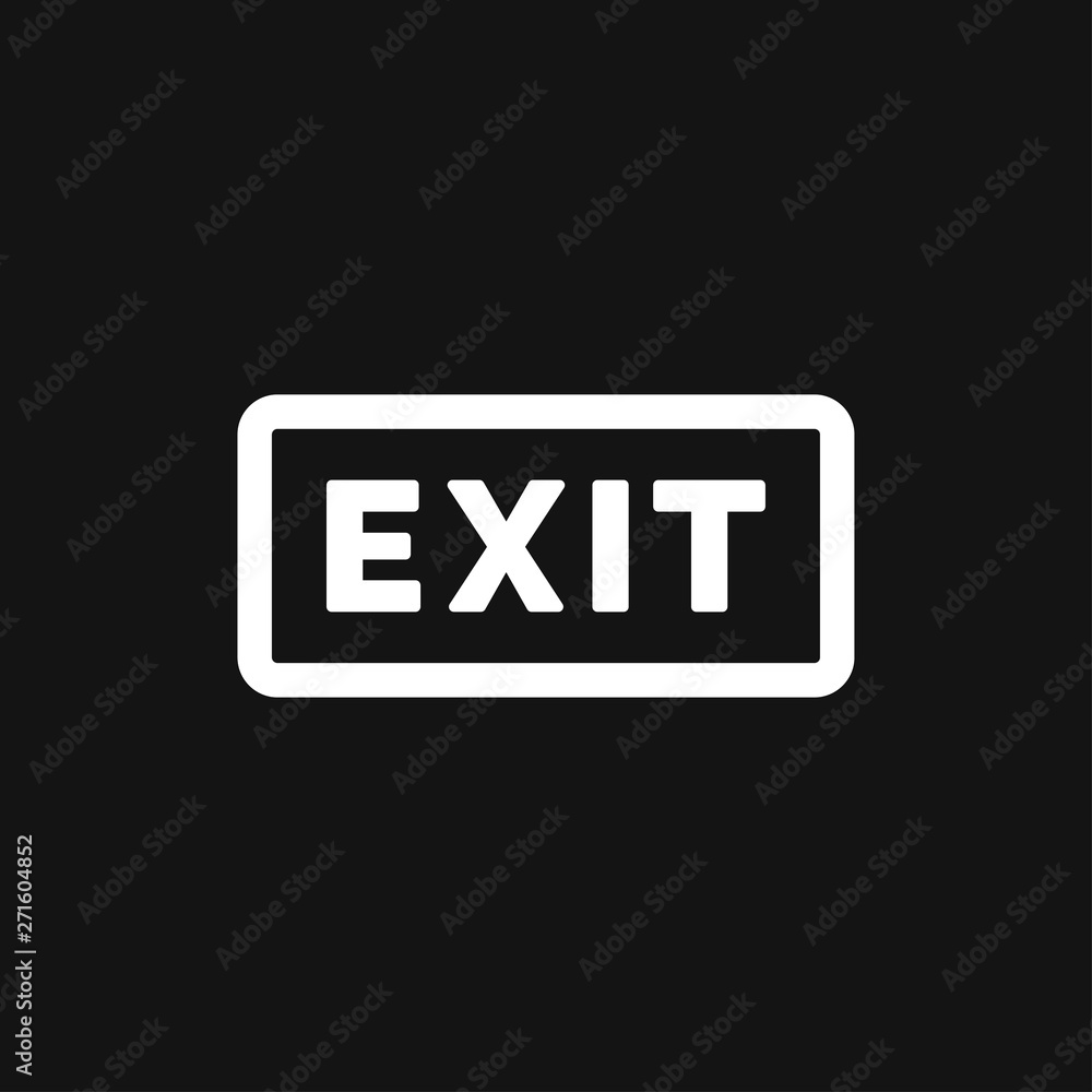 The exit icon. Logout and output, outlet, out symbol. Vector logo The exit icon. Logout and output, outlet, out symbol. Vector logo