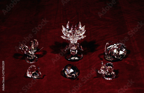 Handicraft souvenirs made of silver and crystal