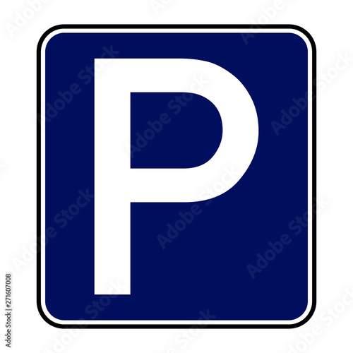 Parkplatz Schild mit Rand
