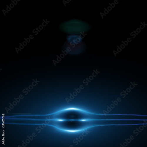 glowing abstract distorted lens flare light effect. futuristic illustration. Technology concept