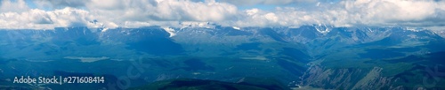 Altai mountains landscape from high altitude viewpoint. Aktru ridge © Great Siberia Studio