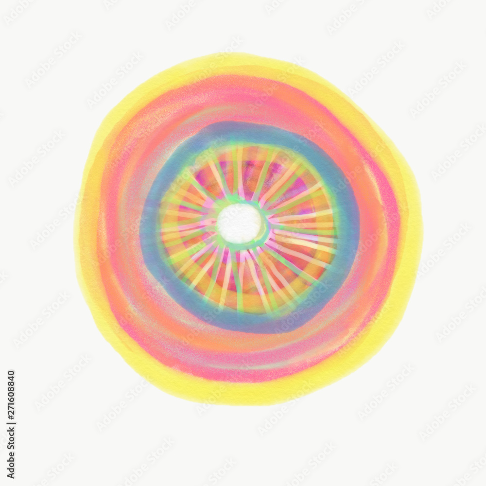 Fototapeta premium mandala painted with watercolor .
