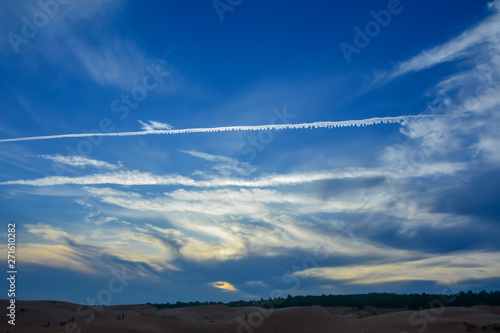 Sand dunes at sunset