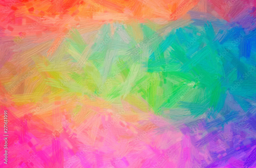 Fototapeta premium Abstract illustration of blue, orange, red, yellow Bristle Brush Oil Paint background
