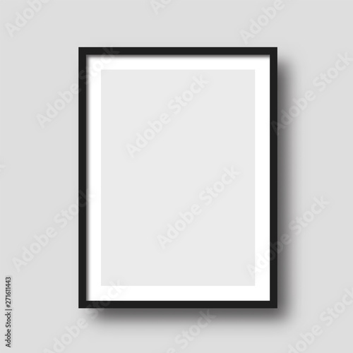 Wall picture frame vector. 