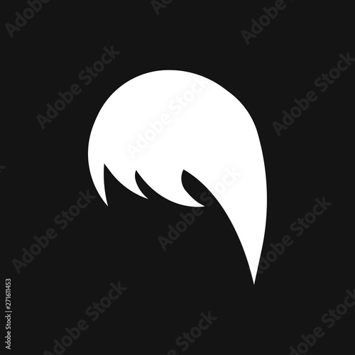 Hairstyle icon. Premium quality graphic design. logo, illustration, vector sign symbol for design