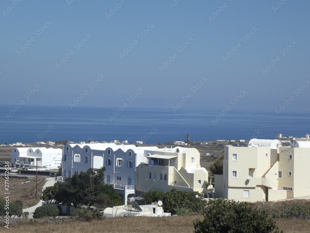 view of santorini island greece
