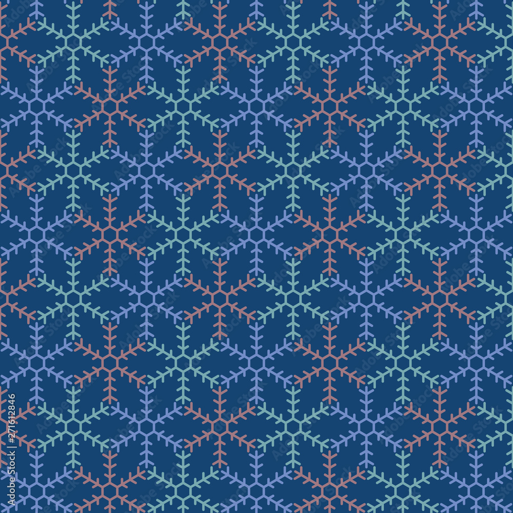 Snowflake seamless pattern background