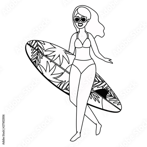 Girl with summer swimwear design © Stockgiu