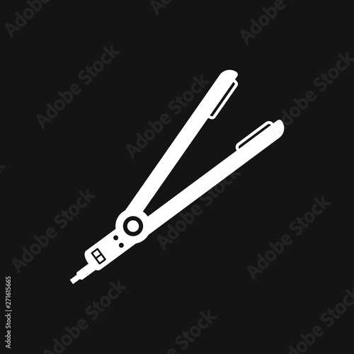 Hair straighten icon. Female accessories icons for mobile concept and logo
