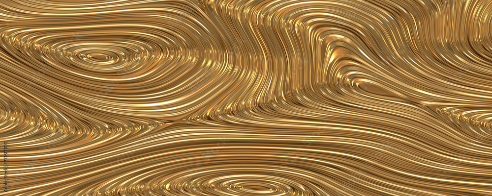 Fototapeta premium 3d background shiny liquid gold