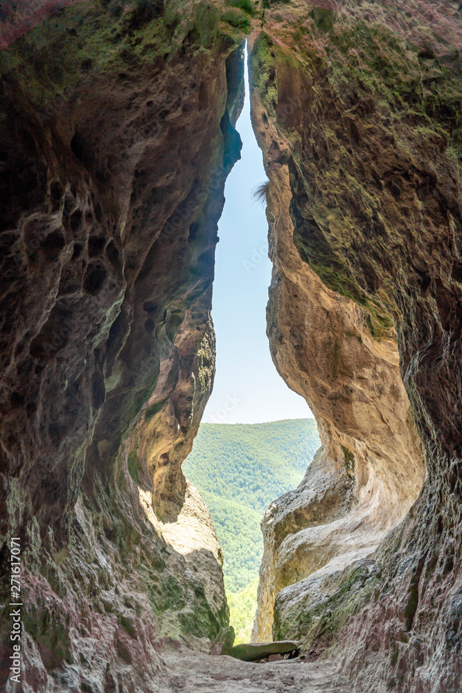 The womb cave also known as Utroba cave in Bulgaria