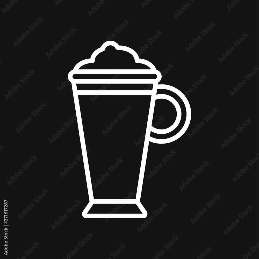 Latte coffee icon. logo, illustration, vector sign symbol for design Latte coffee icon. logo, illustration, vector sign symbol for design