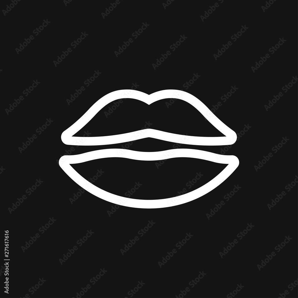 Lips icon, kiss icon, logo, illustration, vector sign symbol for design Lips icon, kiss icon, logo, illustration, vector sign symbol for design
